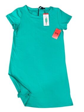 Hatley T-Shirt Dress Cotton Blend Teal Size Medium